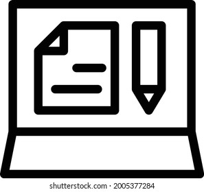 online education vector thin line icon