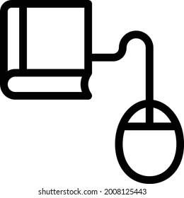 online education vector thin line icon
