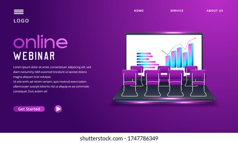Online education web banner. Idea of distance learning and remote courses. Digital course. Vector illustration