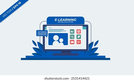 Online Education for website. Virtual Learning, Digital Courses, and Online Workshops