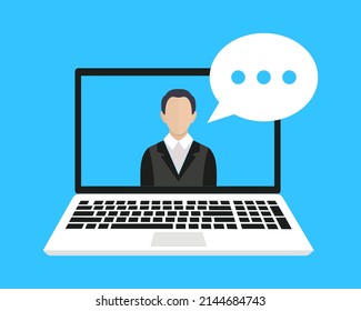 Online education.Learning tutorial. Vector Illustration