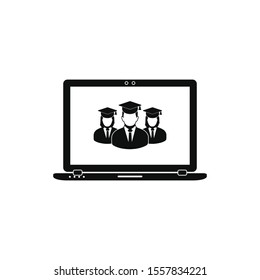 Online, E-Learning Icon. Flat Style vector EPS.
