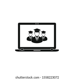 Online, E-Learning Icon. Flat Style vector EPS.
