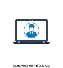 Online, E-Learning Icon. Flat Style vector EPS.