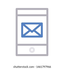online email colour line vector icon