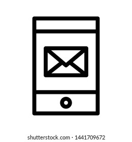 online email thin line vector icon