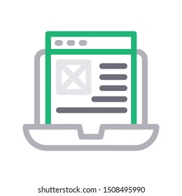 online email thin line vector icon