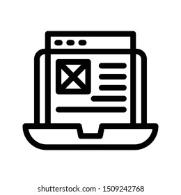 online email thin line vector icon