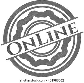 Online emblem draw with pencil effect