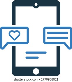 Online engagement icon / vector graphics