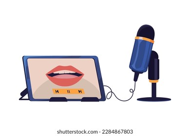 icono de transmisión de entretenimiento en línea aislado