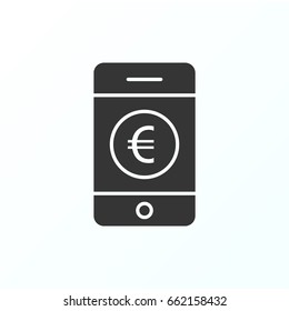Online euro icon illustration isolated vector sign symbol