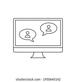 Online event webinar through internet. Webcast or web seminar