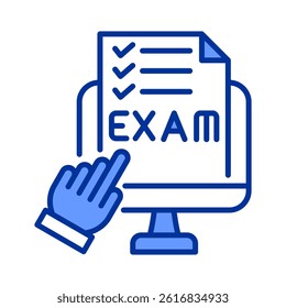 Online Exam Icon Element For Design
