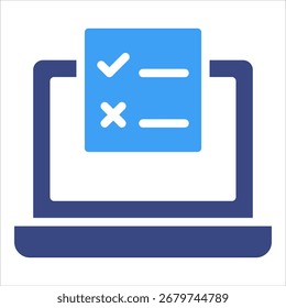 Elemento De Ícone De Exame Online Para Design