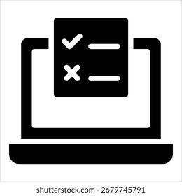 Elemento De Ícone De Exame Online Para Design