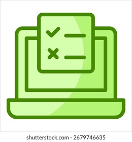 Elemento De Icono De Examen En Línea Para Diseño
