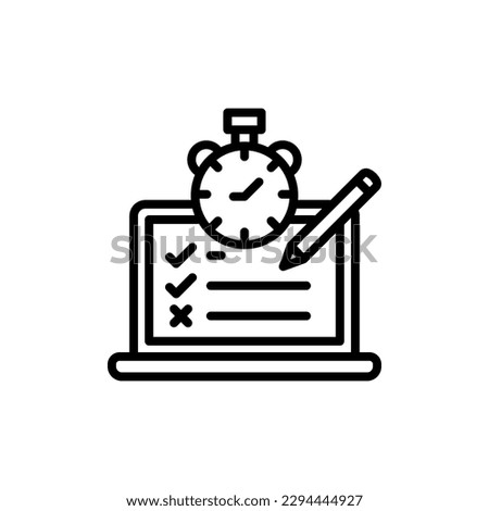 Online Exam icon in vector. Illustration