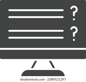 Imagen vectorial de icono de examen en línea. Adecuado para aplicaciones web móviles y medios de impresión.