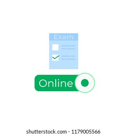 online exam icon. vector logo