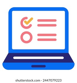 Online Exam Icon for web, app, infographic, etc
