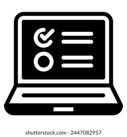 Online Exam Icon for web, app, infographic, etc