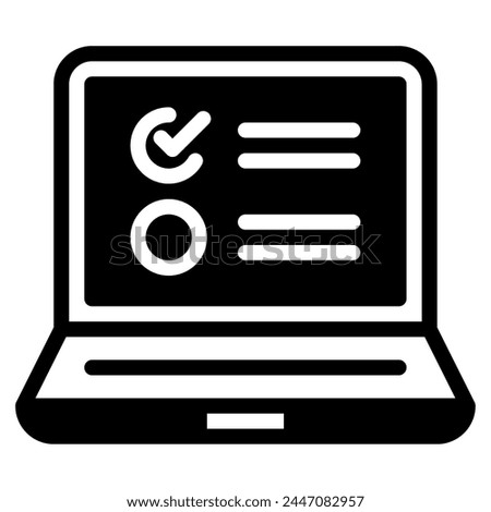 Online Exam Icon for web, app, infographic, etc