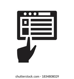 online exam icon	- website page icon
