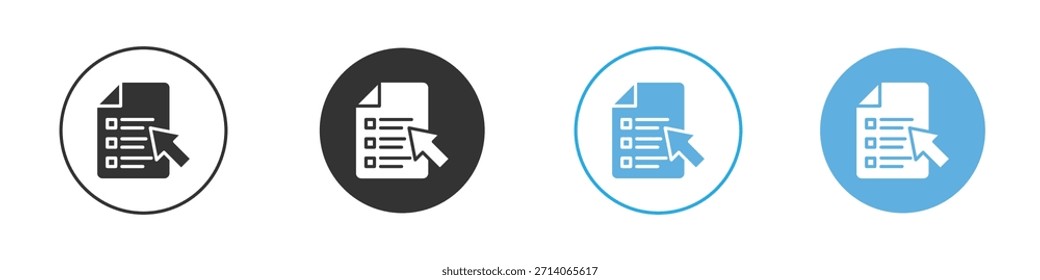 Online exam test icon. Graphic icon design template