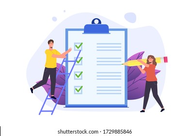 Examen o prueba en línea, aprendizaje electrónico, Internet Prueba, concepto de educación en línea. Ilustración vectorial.