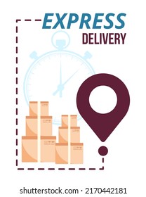 Online express delivery service concept. Online order tracking. Bike delivery. Shipping.