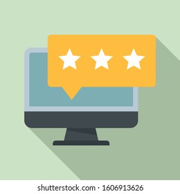 Online feedback icon. Flat illustration of online feedback vector icon for web design