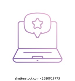Online Feedback icon vector stock illustration