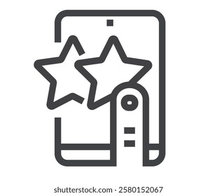 Online feedback line isolated icon. Vector flat graphic design cartoon illustration