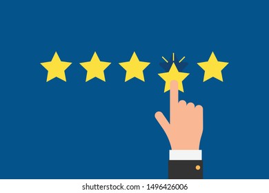 Online feedback reputation quality customer review concept flat style. Vector illustration