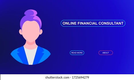 Online financial consultation concept. Can use for web banner, infographics. Flat vector illustration