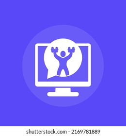 Online Fitness Training, Workout Icon