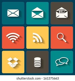 Online Flat icons for Web and Mobile Applications