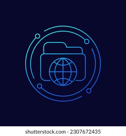 Online-Ordnersymbol, lineares Design