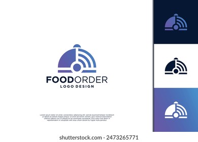 Online food connection logo design