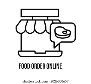 Online Food Delivery Flat Vector Concept. isolated on white background.
