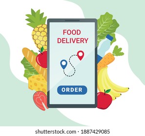 Online food delivery Vector Image