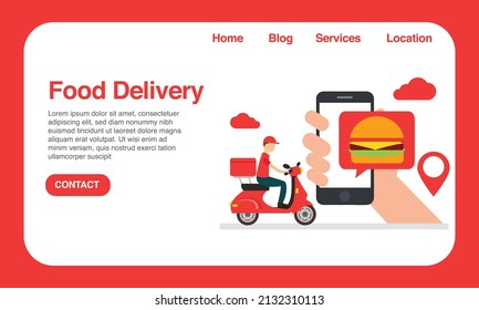 online food delivery website design user interface application