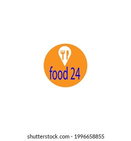 online food logo color icon vector illustration design