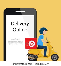 Online food order and Fast delivery ride Scooter