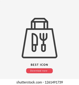 Online Food Order Icon Vector. Online Food Symbol. Food Icon. Linear Style Sign For Mobile Concept And Web Design. Online Food Symbol Logo Illustration. Vector Graphics - Vector.