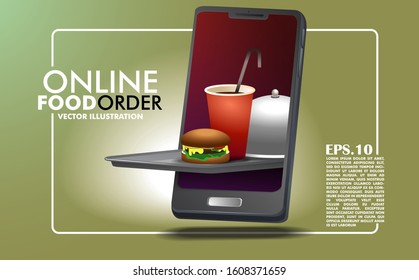 Online Food Order Vector Design eps 10