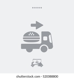Online food services - Vector web icon
