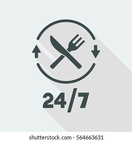 Online food services - Vector web icon