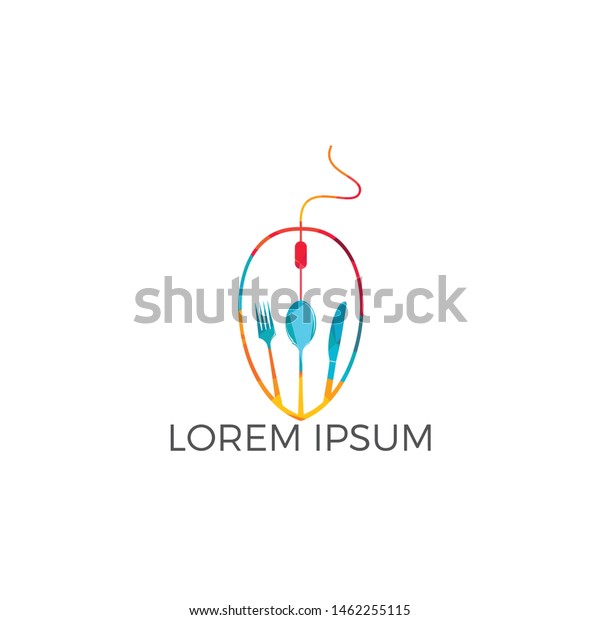 Online Food Vector Logo Designs Delivery Technology Food And